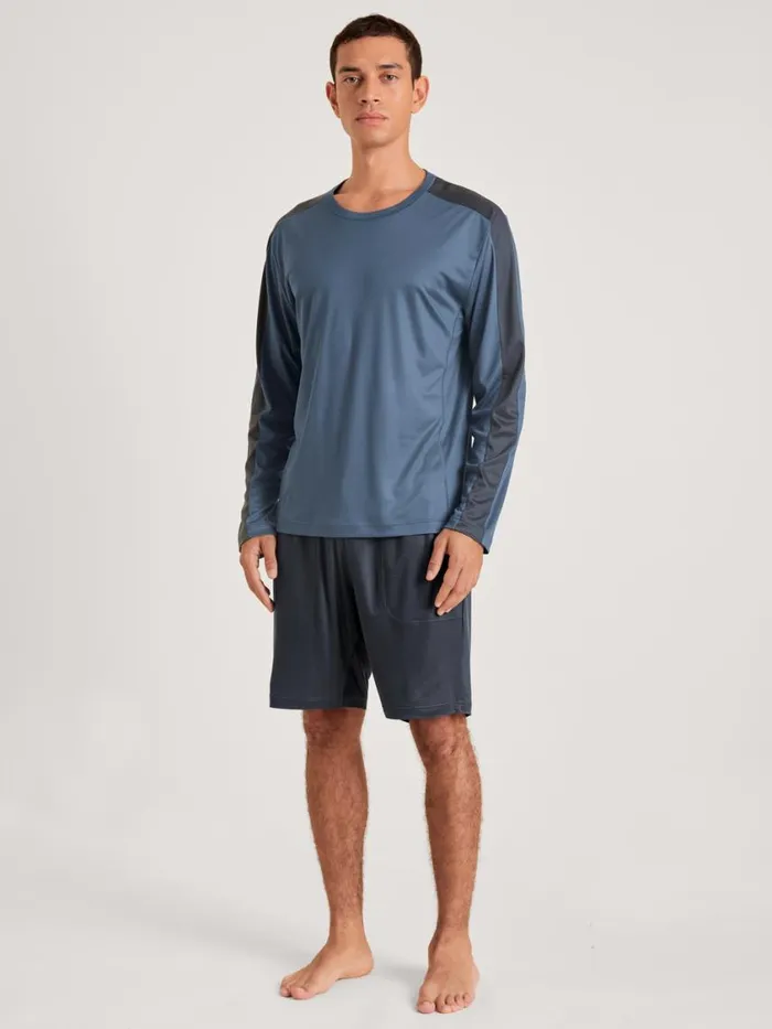 CALIDA DEEPSLEEPWEAR Men Shirt Longsleeve Vintage Indigo