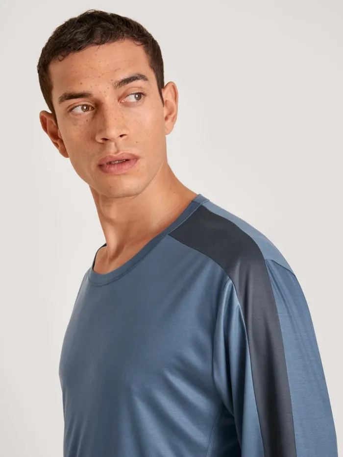 CALIDA DEEPSLEEPWEAR Men Shirt Longsleeve Vintage Indigo