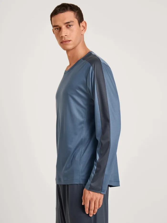 CALIDA DEEPSLEEPWEAR Men Shirt Longsleeve Vintage Indigo