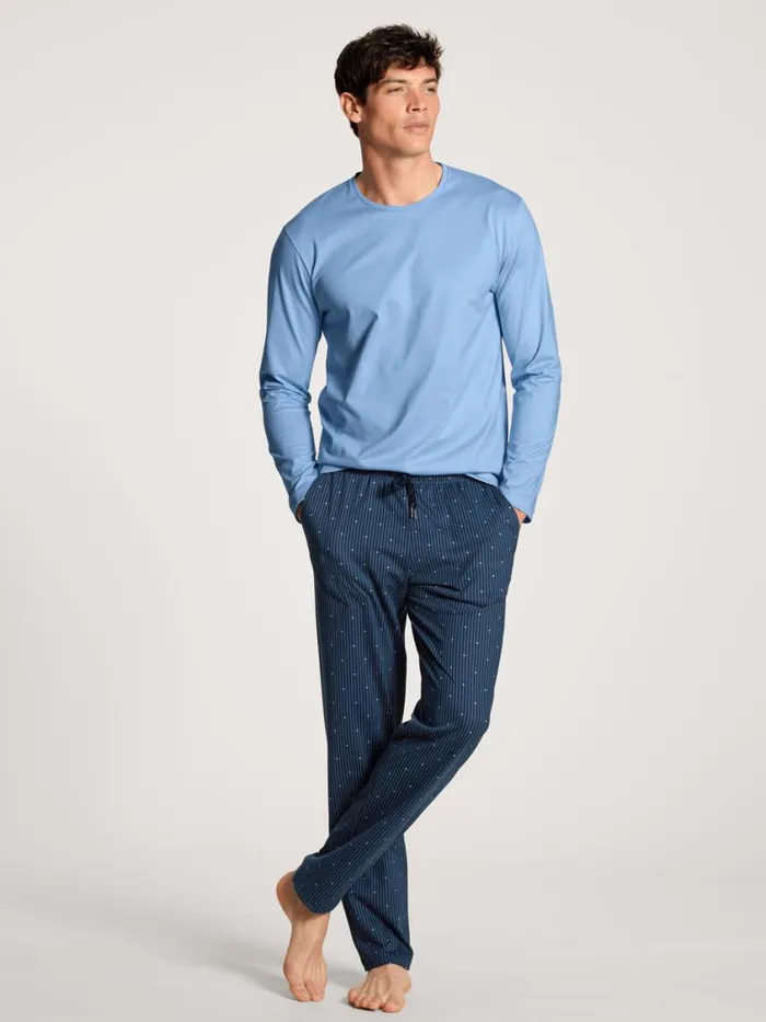 CALIDA Pyjama Pants Men Pants Indian Blue