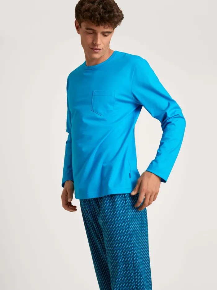 CALIDA Pyjamas Men Pyjama Danube Blue
