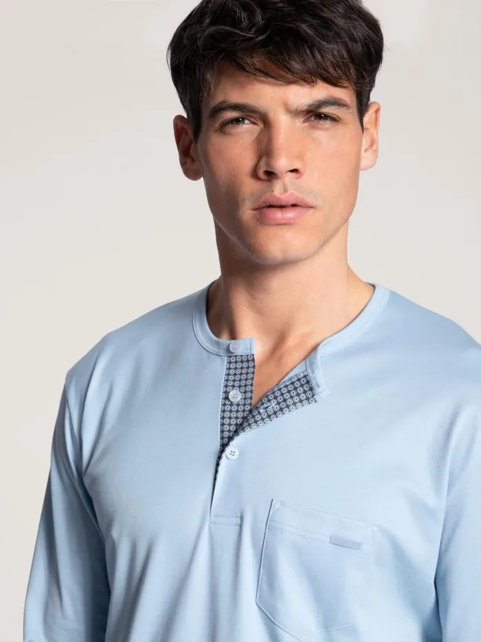 CALIDA Pyjamas Men Pyjama Placid Blue