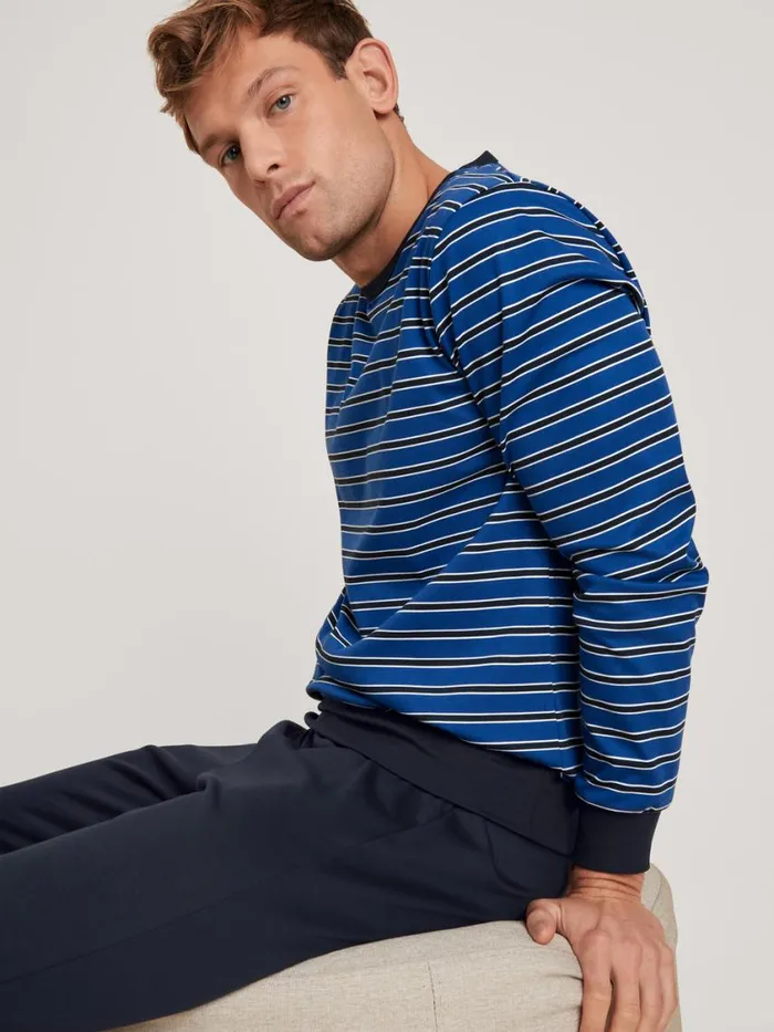 CALIDA Pyjamas Men Pyjama With Cuff Sodalite Blue
