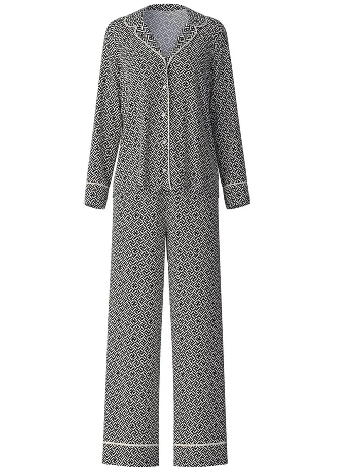 CALIDA Pyjamas Women Pyjama Buttoned Schwarz