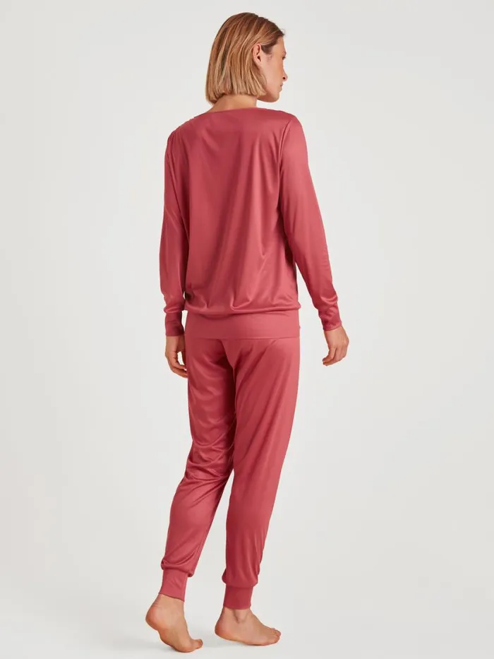 CALIDA Pyjamas Women Pyjama With Cuff Pomegranate Red