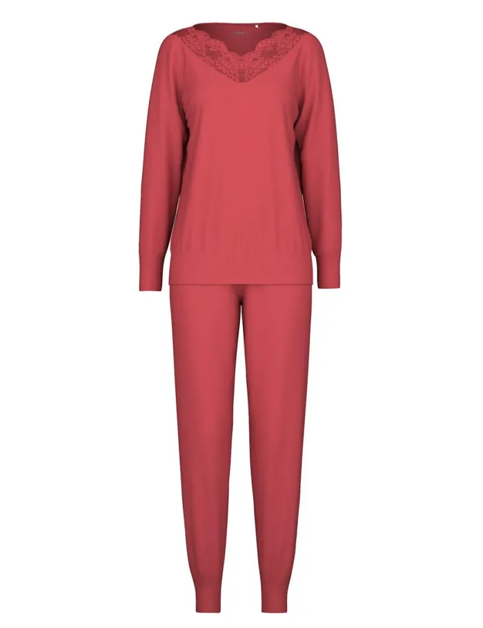 CALIDA Pyjamas Women Pyjama With Cuff Pomegranate Red
