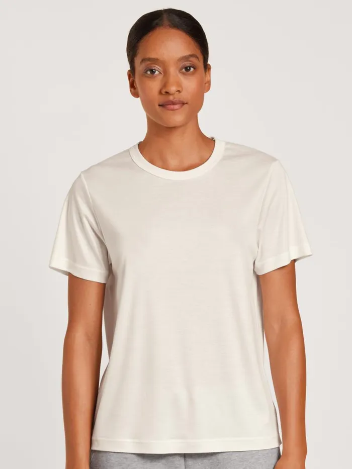 CALIDA Shirts Women Shirt Short Sleeve Cradle To Cradle Certified Star White