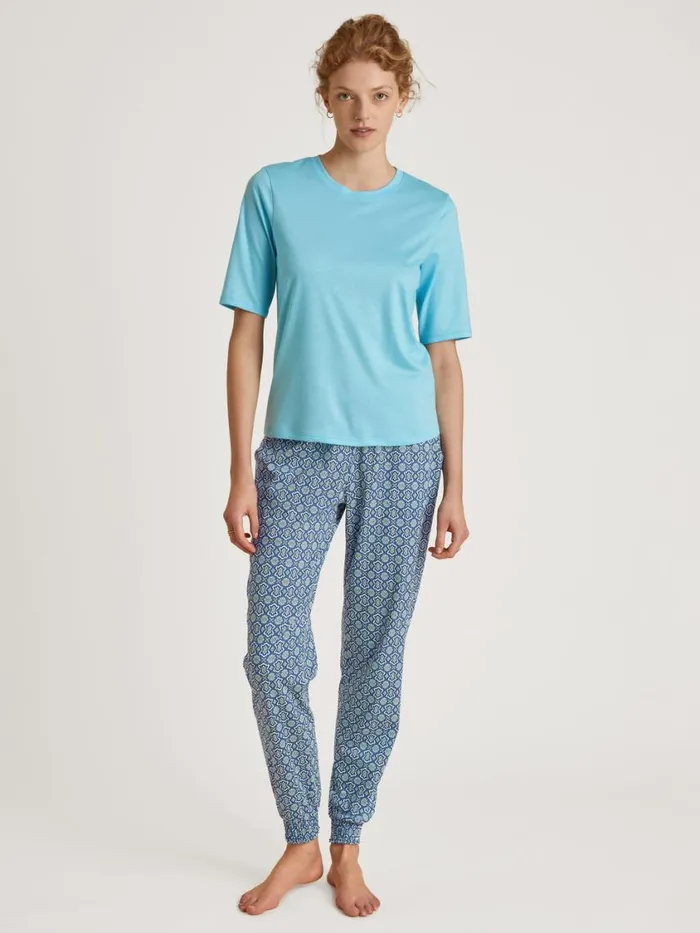 CALIDA Show All Women Shirt Short Sleeve Blue Topaz