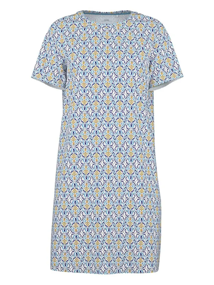 CALIDA Show All Women Short Sleeve Nightdress Length 95cm Placid Blue