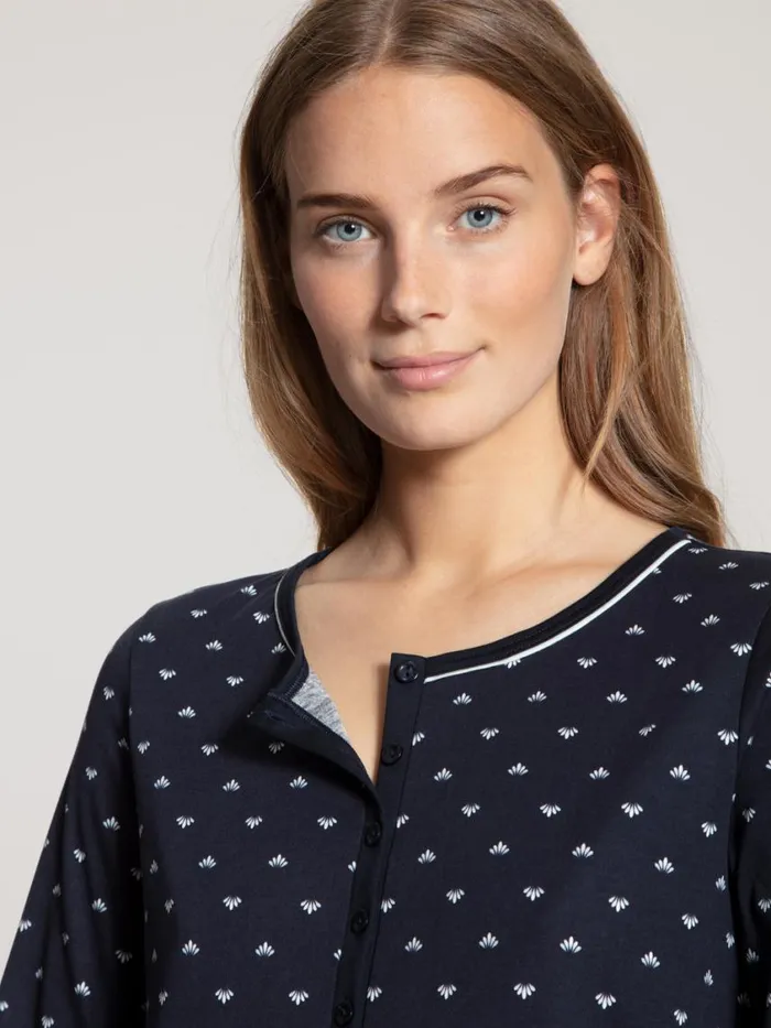 CALIDA Show All Women Sleepshirt Length 100cm Dark Lapis Blue