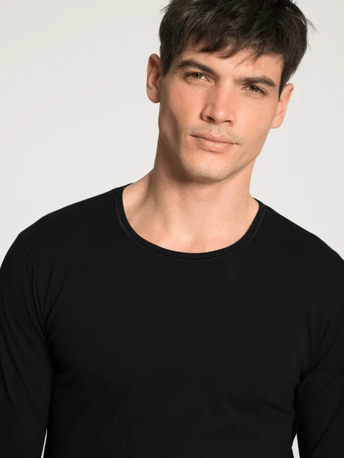 CALIDA Undershirts Men Shirt Long Sleeve Schwarz