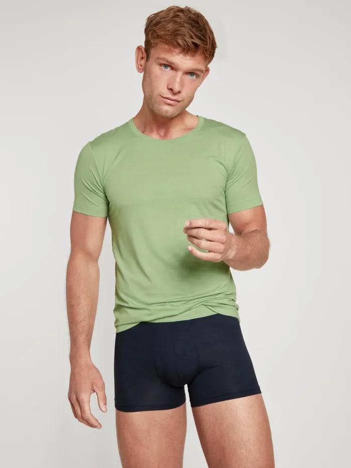 CALIDA Undershirts Men Shirt Short Sleeve Iris Green