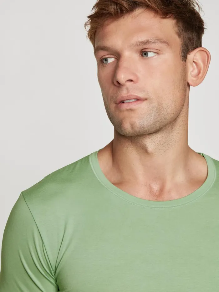 CALIDA Undershirts Men Shirt Short Sleeve Iris Green