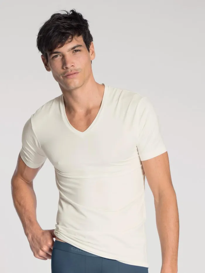 CALIDA Undershirts Men Tshirt Cradle To Cradle Certified Star White