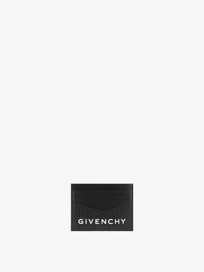 Card Holder In 4g Micro Leather Black Men Givenchy Wallets and Card Holders