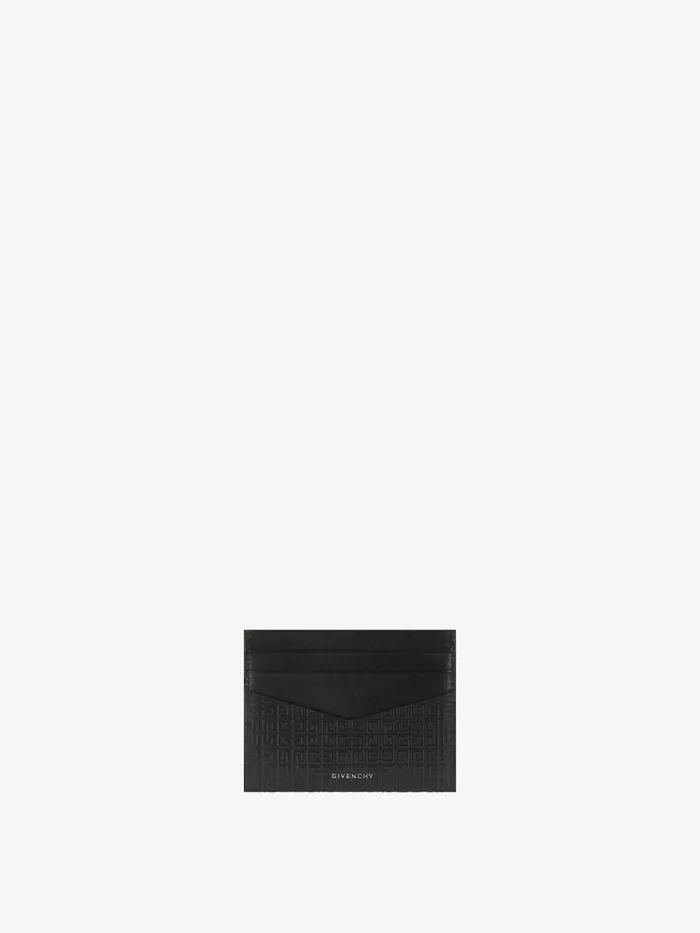 Card Holder In 4g Micro Leather Black Men Givenchy Wallets and Card Holders
