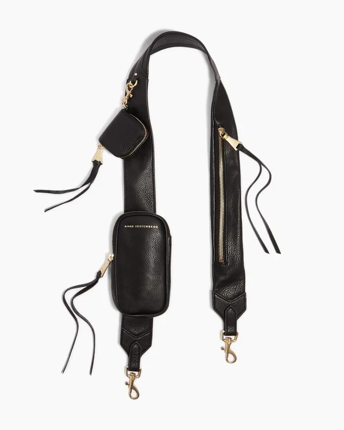 Cargo Strap Black With Gold Women Aimee Kestenberg Travel