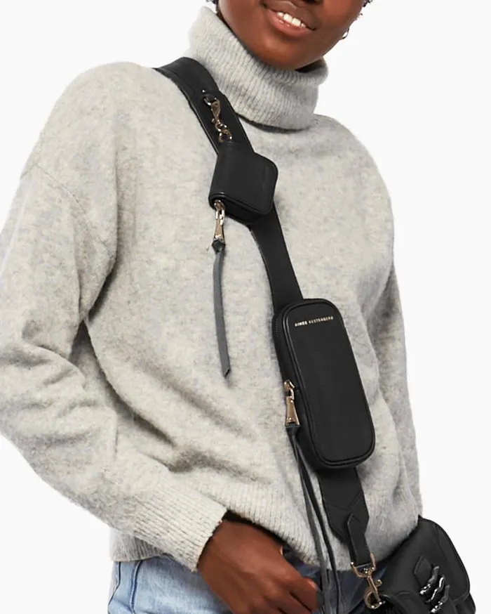 Cargo Strap Black With Gold Women Aimee Kestenberg Travel