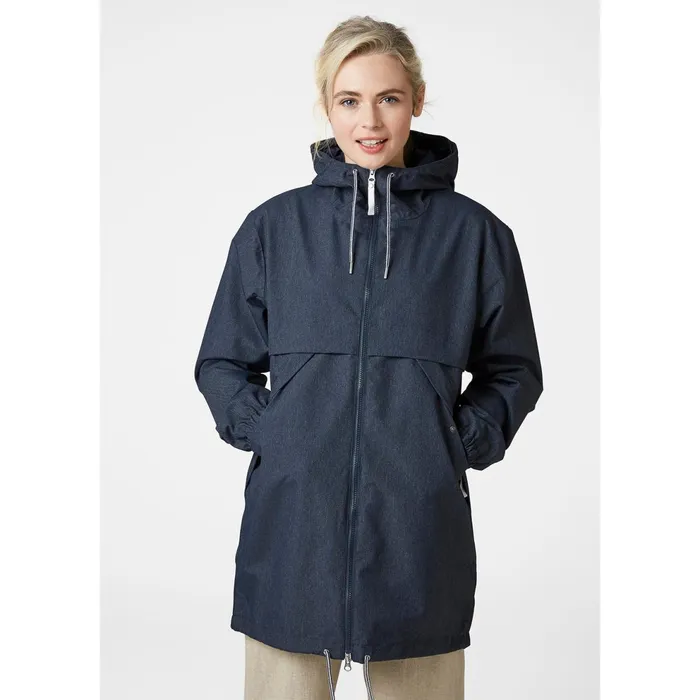 Casual Jackets Women Helly Hansen W JPN RAINCOAT 598 Navy Denim