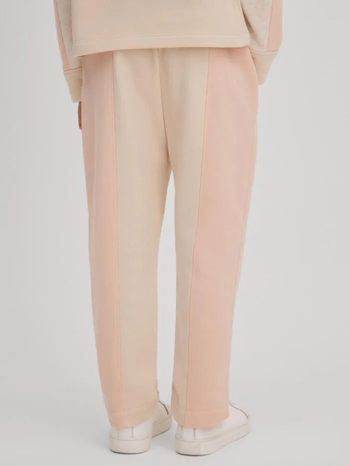 Children Reiss CoOrds Ivy Cotton Blend Tapered Joggers Pink