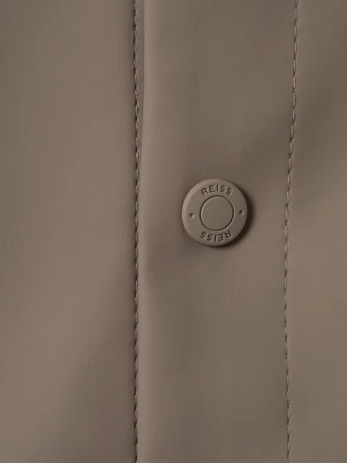 Children Reiss Coats and Jackets Eero Water Repellent Hooded Coat Stone