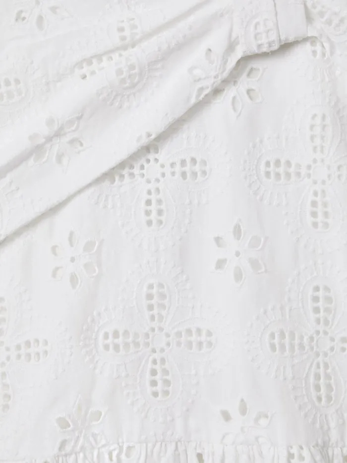 Children Reiss Dresses Mabel Cotton Broderie Lace Dress Ivory