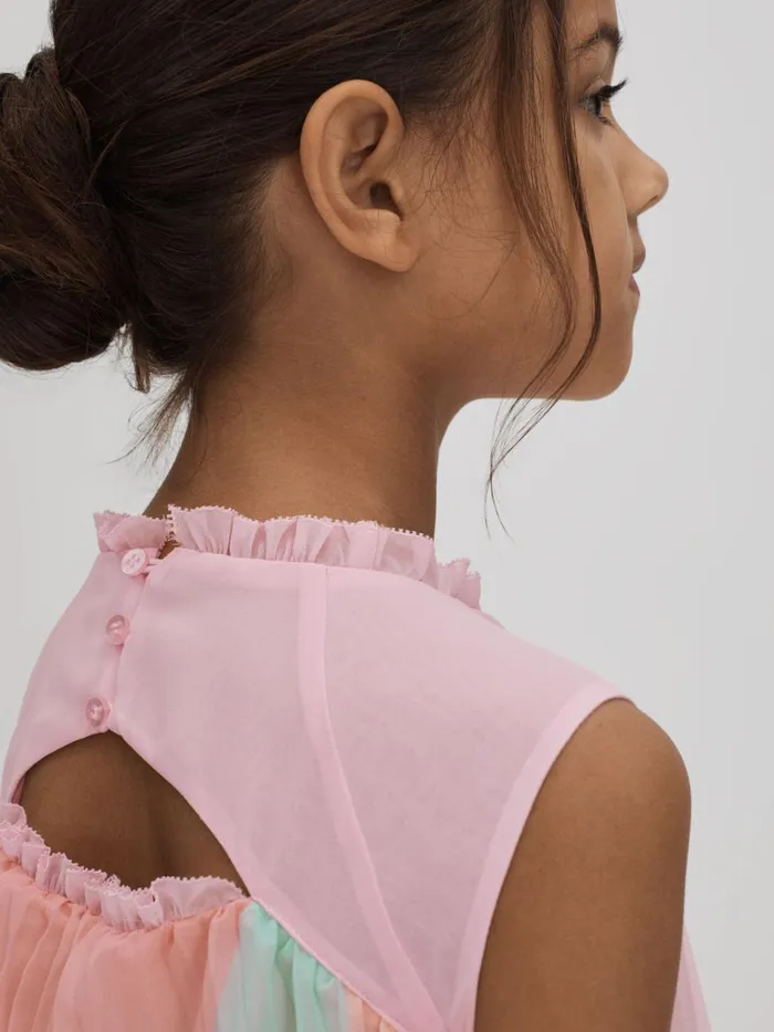 Children Reiss Dresses Pixie Pleated Ruffle Dress Multi
