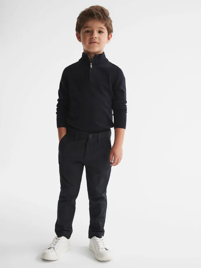 Children Reiss Pants Eastbury Slim Fit Chinos Navy
