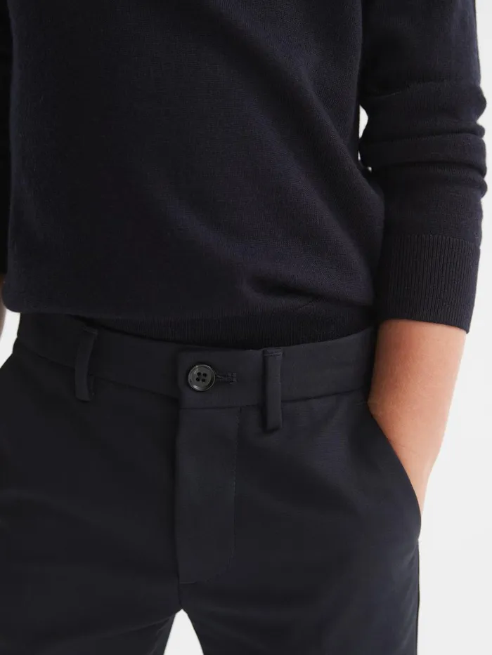 Children Reiss Pants Eastbury Slim Fit Chinos Navy