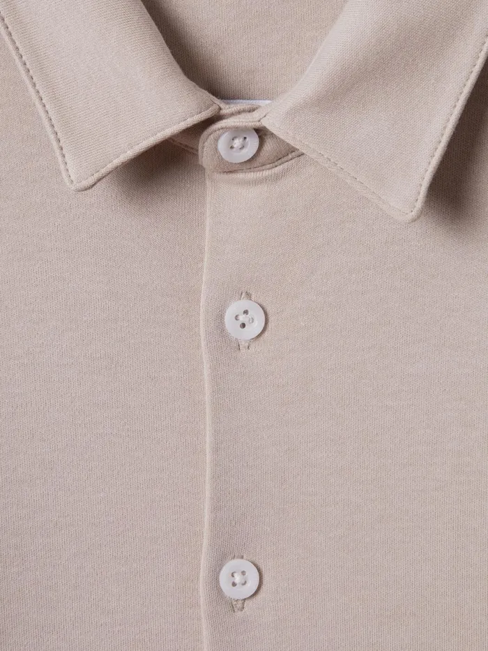 Children Reiss Shirts Hendon Cotton ButtonThrough Shirt Stone