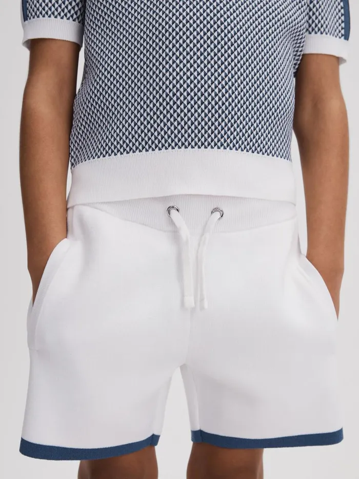 Children Reiss Shorts Heddon Drawstring Shorts White