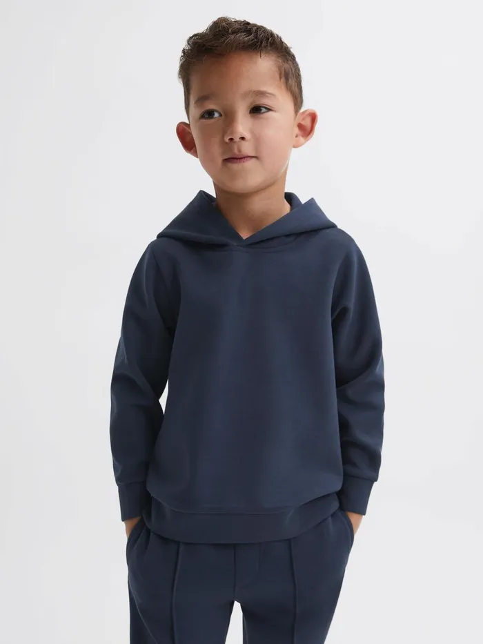 Children Reiss Sweats and Hoodies Fabien Jersey Hoodie Eclipse Blue