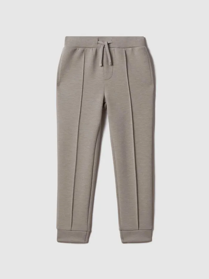 Children Reiss Sweats and Hoodies Premier Interlock Jersey Drawstring Joggers Taupe