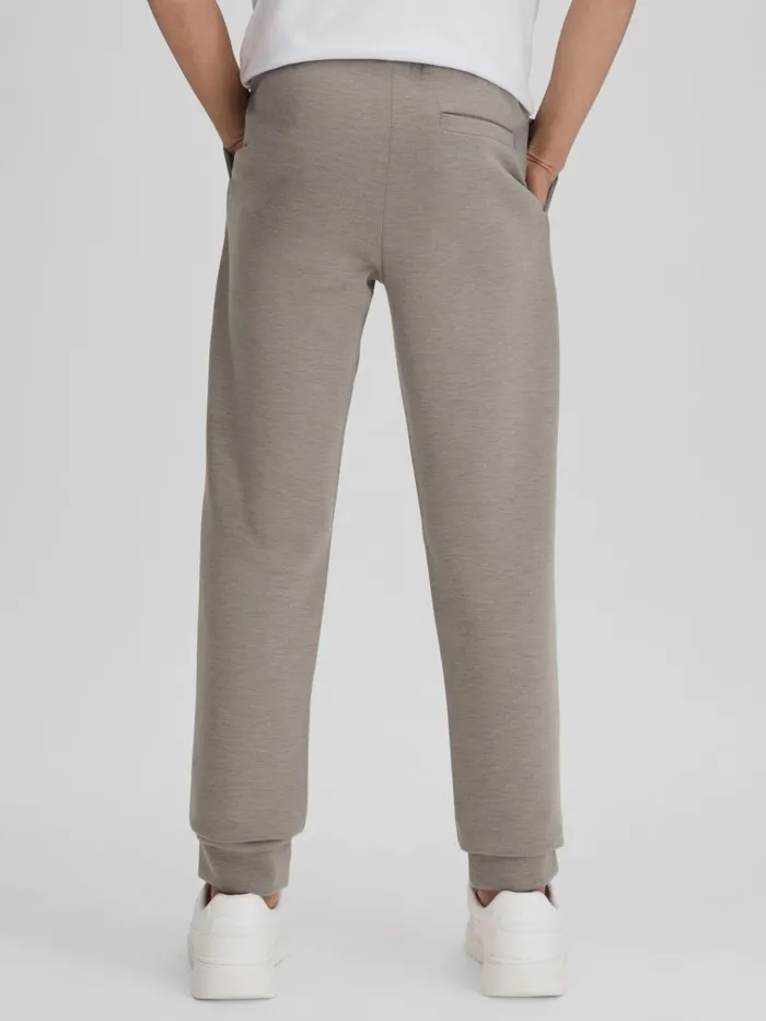 Children Reiss Sweats and Hoodies Premier Interlock Jersey Drawstring Joggers Taupe