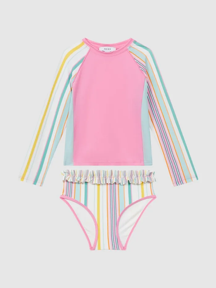 Children Reiss Swimwear Amelia Three Piece Bikini Set Multi