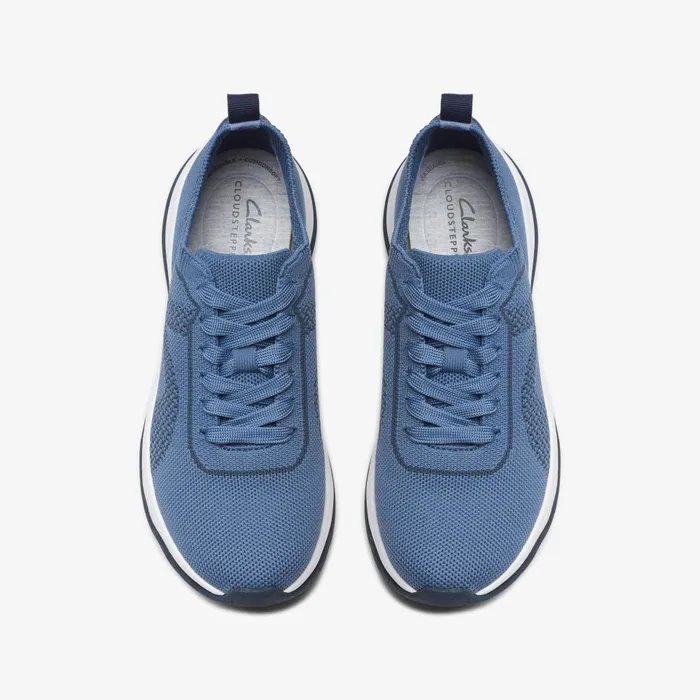 Circuit Tie Denim Blue Knit Women Clarks Sneakers