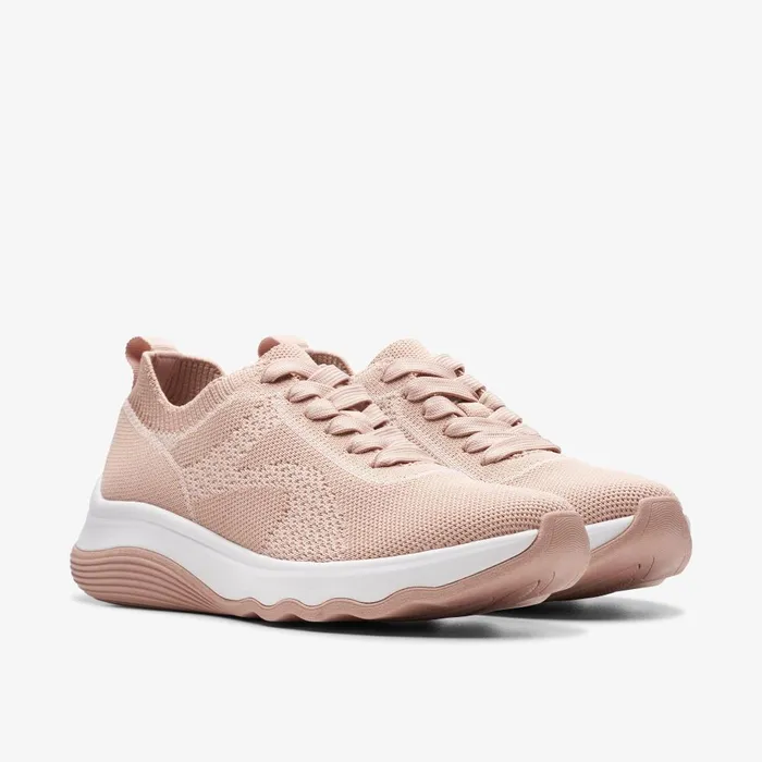 Circuit Tie Pale Peach Women Clarks Sneakers