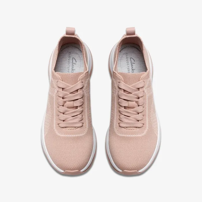 Circuit Tie Pale Peach Women Clarks Sneakers