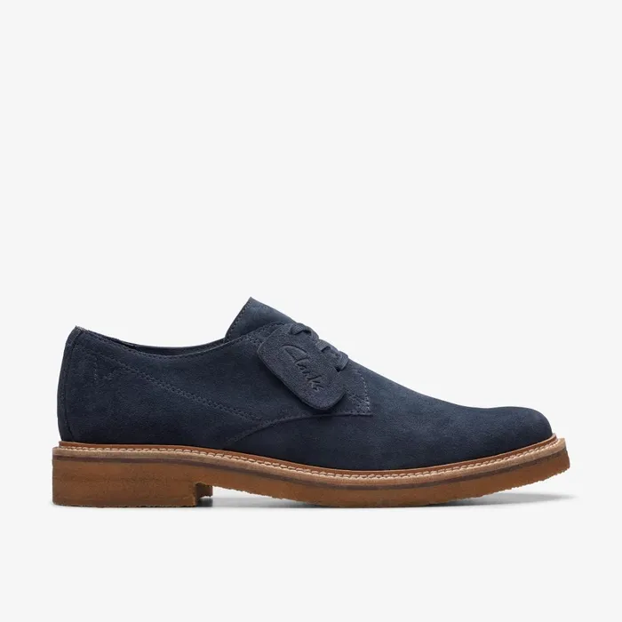 Clarkdale Derby Navy Suede Men Clarks Casual Dress Shoes