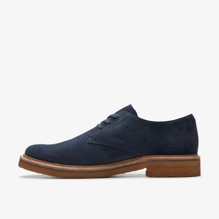Clarkdale Derby Navy Suede Men Clarks Casual Dress Shoes