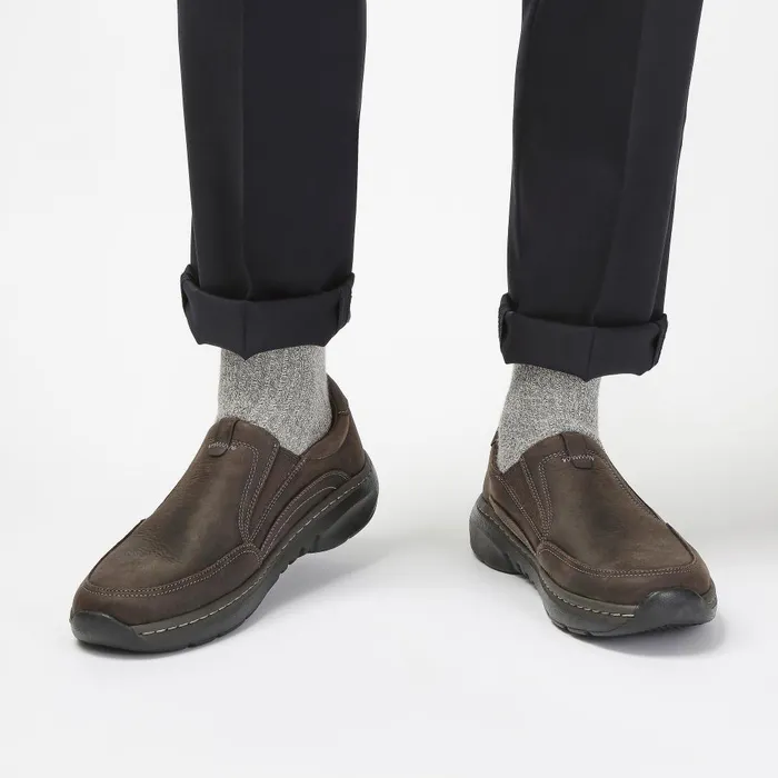 Clarks Pro Step Dark Brown Tumbled Men Clarks Casual Dress Shoes