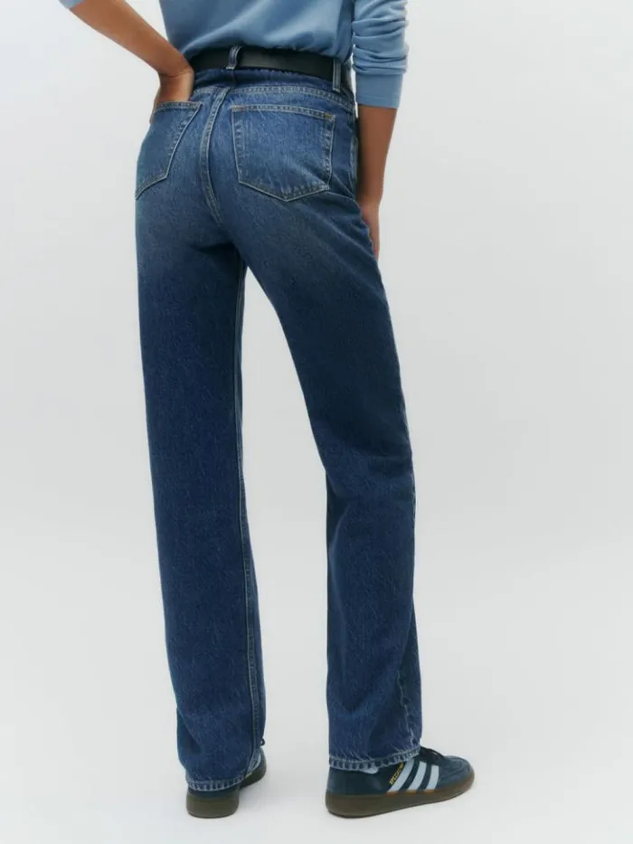 Clothing The Reformation Abby High Rise Straight Jeans Lanier