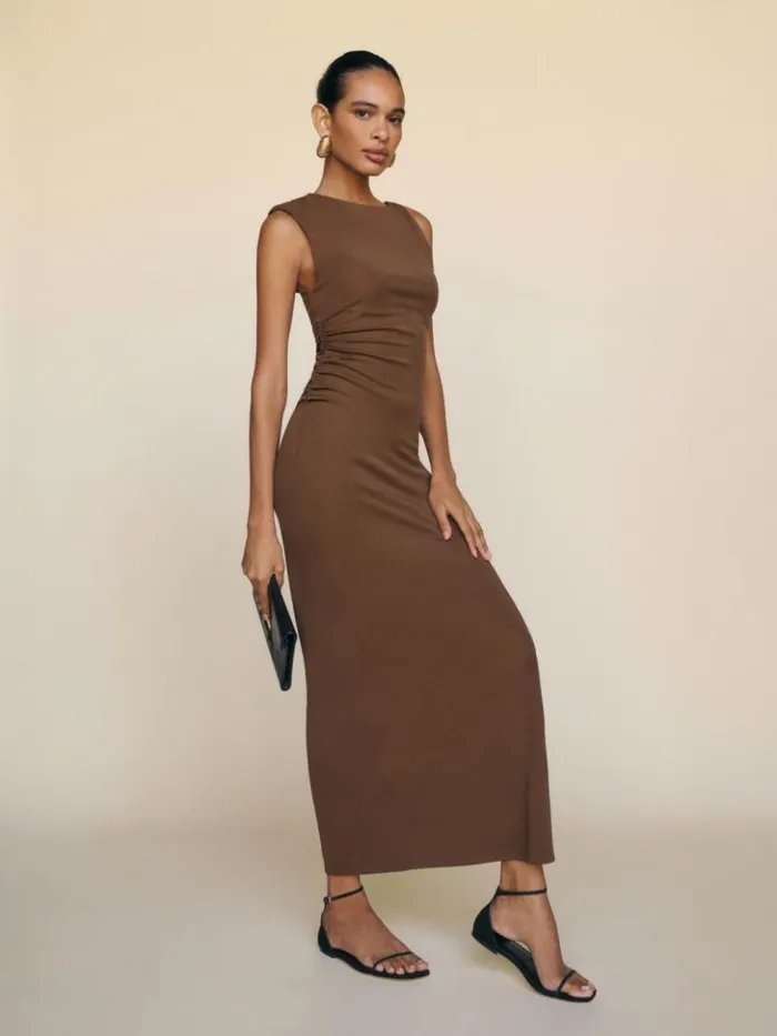 Clothing The Reformation Amara Knit Dress Timber