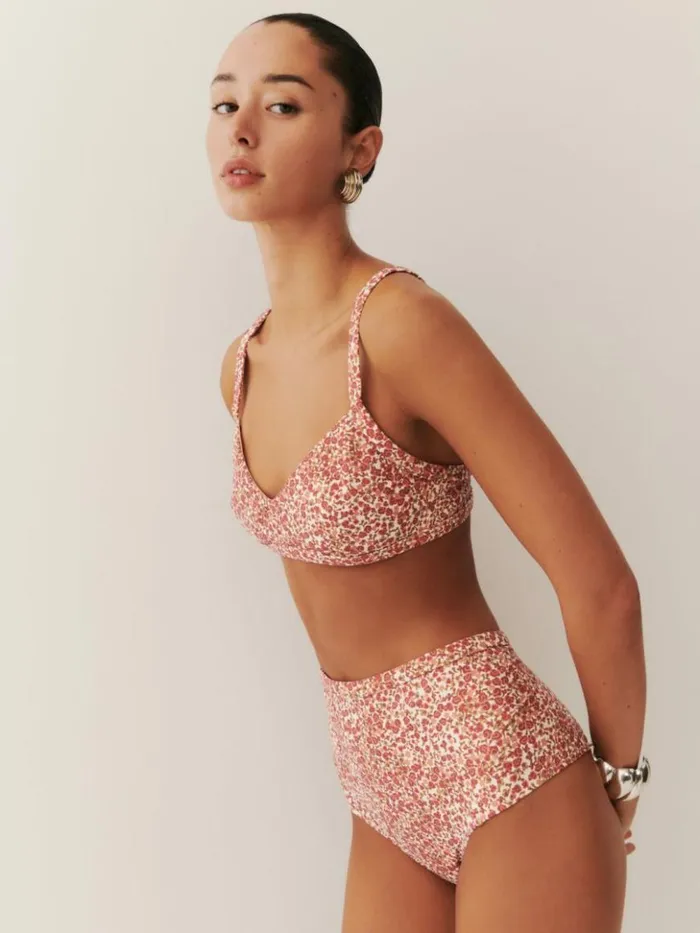 Clothing The Reformation Azure Bikini Bottom La Vie En Rose