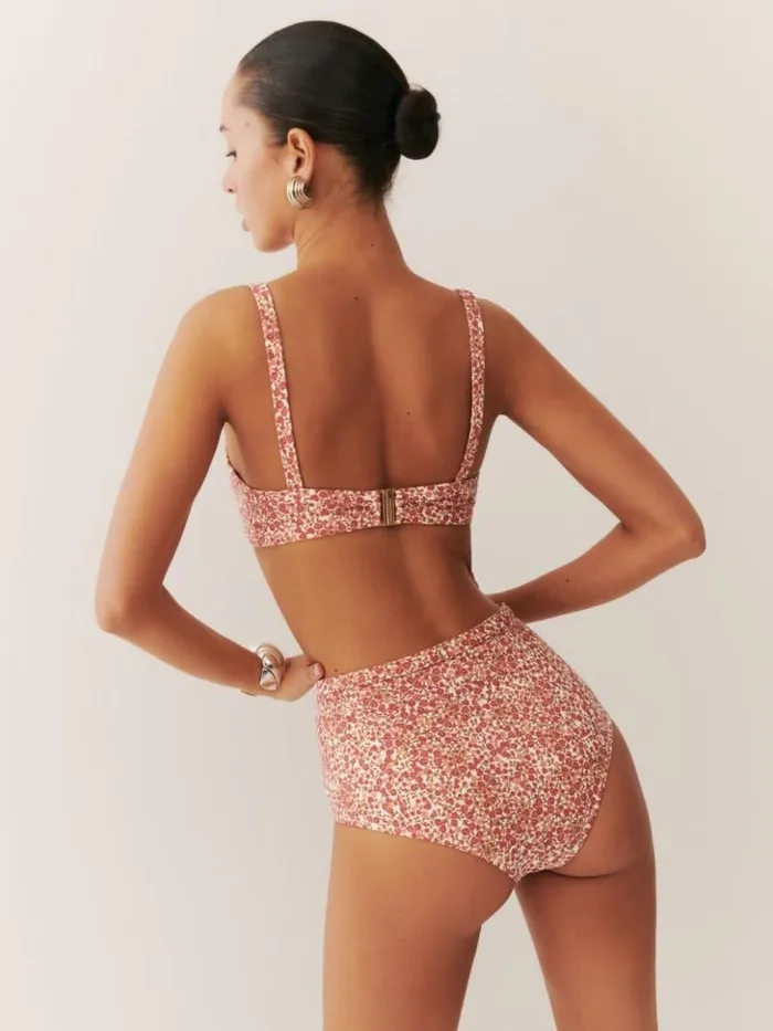 Clothing The Reformation Azure Bikini Bottom La Vie En Rose