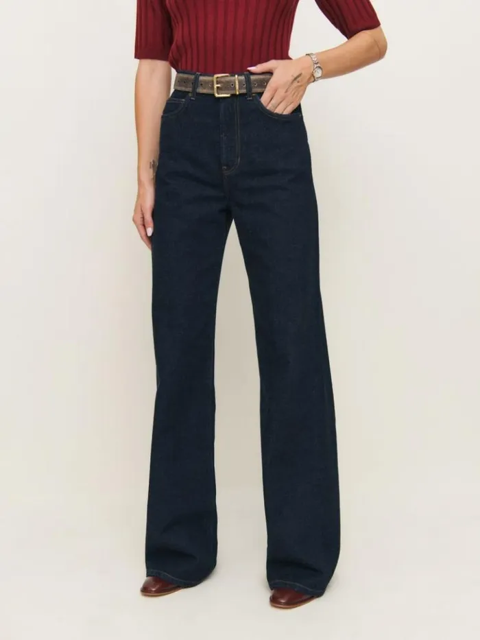 Clothing The Reformation Cary High Rise Slouchy Wide Leg Jeans Ondine