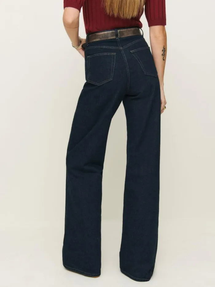 Clothing The Reformation Cary High Rise Slouchy Wide Leg Jeans Ondine
