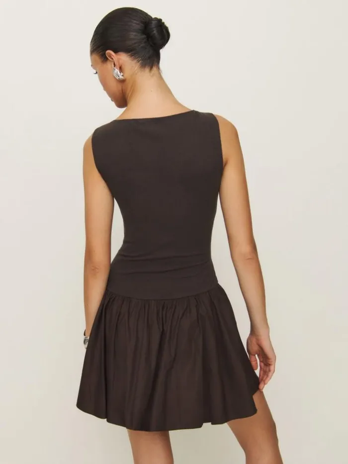 Clothing The Reformation Defina Knit Dress Mole