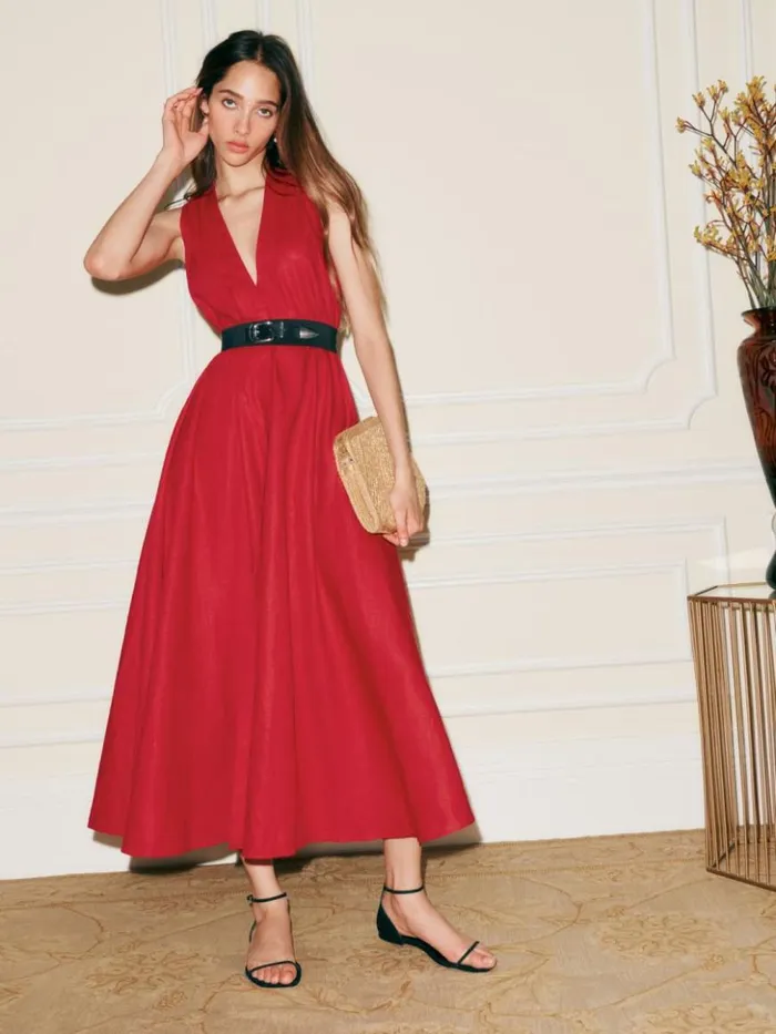 Clothing The Reformation Downing Dress Lipstick