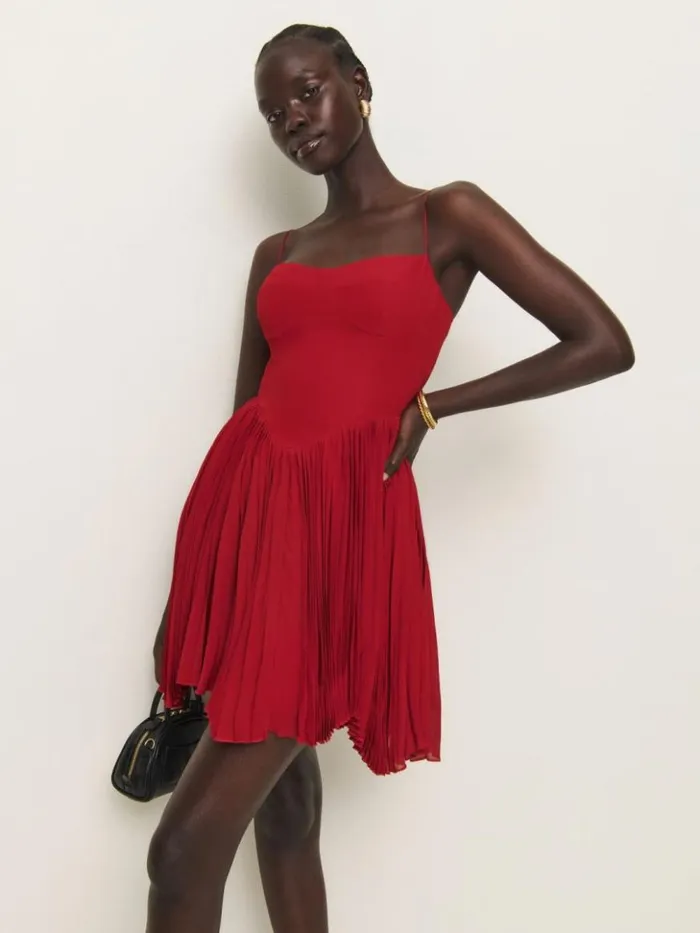 Clothing The Reformation Ezlynn Dress Sangre